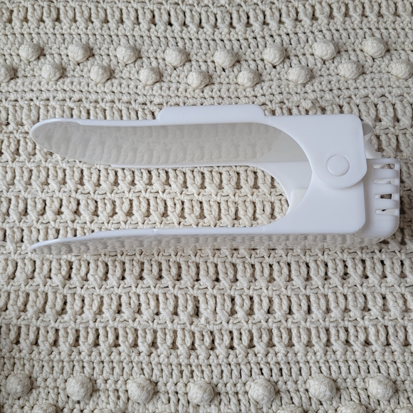 PLASTIC STACKING SHOE ORGANIZERS SET OF 2 WHITE - Picture 5 of 12